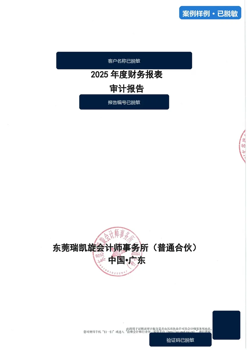 审计报告脱敏样例
